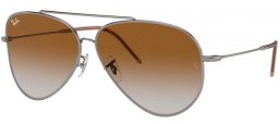 Gafas de Sol - Ray-Ban® - Ray-Ban® RBR0101S AVIATOR REVERSE - 004/CB GUNMETAL // BROWN GRADIENT