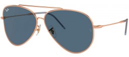 Gafas de Sol - Ray-Ban® - Ray-Ban® RBR0101S AVIATOR REVERSE - 92023A  ROSE GOLD // BLUE