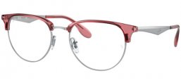 Monturas - Ray-Ban® - RX6396 - 3131 TRANSPARENT RED ON SILVER