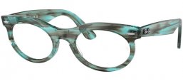 Monturas - Ray-Ban® - RX2242V WAYFARER OVAL - 8362  STRIPED TRANSPARENT GREEN