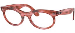 Lunettes de vue - Ray-Ban® - RX2242V WAYFARER OVAL - 8363  STRIPED TRANSPARENT PINK