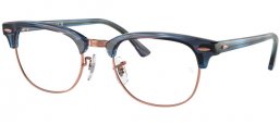 Monturas - Ray-Ban® - RX5154 CLUBMASTER - 8374  STRIPED BLUE ON ROSE GOLD