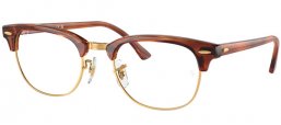 Monturas - Ray-Ban® - RX5154 CLUBMASTER - 8375  STRIPED BROWN ON GOLD