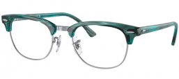 Monturas - Ray-Ban® - RX5154 CLUBMASTER - 8377  STRIPED GREEN ON SILVER