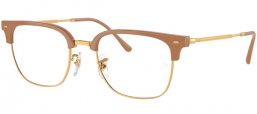 Monturas - Ray-Ban® - RX7216 NEW CLUBMASTER - 8342  BEIGE ON GOLD