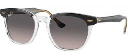 Lunettes de soleil - Ray-Ban® - Ray-Ban® RB2298 HAWKEYE - 1294M3 BLACK ON TRANSPARENT // GREY GRADIENT POLARIZED