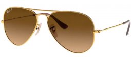 Lunettes de soleil - Ray-Ban® - Ray-Ban® RB3025 AVIATOR LARGE METAL - 001/M2 ARISTA // BROWN GRADIENT POLARIZED