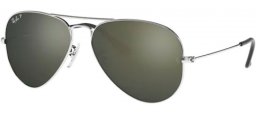 Lunettes de soleil - Ray-Ban® - Ray-Ban® RB3025 AVIATOR LARGE METAL - 003/59 SILVER // GREY MIRROR SILVER POLARIZED