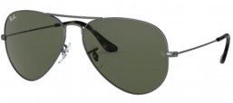 Sunglasses - Ray-Ban® - Ray-Ban® RB3025 AVIATOR LARGE METAL - 919031 SAND TRANSPARENT GREY // GREEN