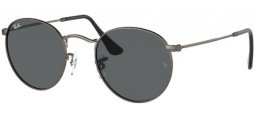 Lunettes de soleil - Ray-Ban® - Ray-Ban® RB3447 ROUND METAL - 9229B1 ANTIQUE GUNMETAL // DARK GREY