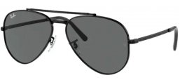 Gafas de Sol - Ray-Ban® - Ray-Ban® RB3625 NEW AVIATOR - 002/B1 BLACK // DARK GREY