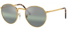 Gafas de Sol - Ray-Ban® - Ray-Ban® RB3637 NEW ROUND - 9196G4 LEGEND GOLD // CLEAR GRADIENT DARK GREEN POLARIZED