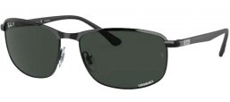 Gafas de Sol - Ray-Ban® - Ray-Ban® RB3671CH - 186/K8 BLACK ON BLACK // DARK GREY POLARIZED