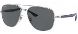 Gafas de Sol - Ray-Ban® - Ray-Ban® RB3683 - 003/B1 SILVER // DARK GREY