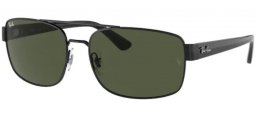 Gafas de Sol - Ray-Ban® - Ray-Ban® RB3687 - 002/31 BLACK // GREEN