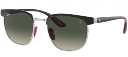 Lunettes de soleil - Ray-Ban® - Ray-Ban® RB3698M - F06071 BLACK ON SILVER // GREY GRADIENT