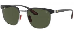 Lunettes de soleil - Ray-Ban® - Ray-Ban® RB3698M - F07331 MATTE BLACK ON MATTE GUNMETAL // GREEN