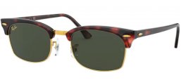 Sunglasses - Ray-Ban® - Ray-Ban® RB3916 CLUBMASTER SQUARE - 130431 MOCK TORTOISE // GREEN