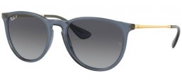 Lunettes de soleil - Ray-Ban® - Ray-Ban® RB4171 ERIKA - 6592T3 TRANSPARENT BLUE // GREY GRADIENT POLARIZED