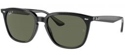 Sunglasses - Ray-Ban® - Ray-Ban® RB4362 - 601/9A BLACK // DARK GREEN POLARIZED