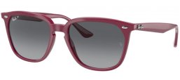 Sunglasses - Ray-Ban® - Ray-Ban® RB4362 - 6383T3 AMARANTH // GREY GRADIENT POLARIZED