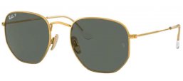 Lunettes de soleil - Ray-Ban® - Ray-Ban® RB8148 HEXAGONAL - 921658 LEGEND GOLD // GREEN POLARIZED