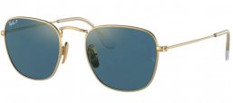 Gafas de Sol - Ray-Ban® - Ray-Ban® RB8157 FRANK - 9217T0 DEMIGLOSS BRUSHED GOLD // BLUE MIRROR GOLD POLARIZED