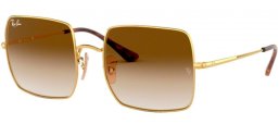 Sunglasses - Ray-Ban® - Ray-Ban® RB1971 SQUARE - 914751 GOLD // BROWN GRADIENT CLEAR