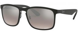 Sunglasses - Ray-Ban® - Ray-Ban® RB4264 - 601S5J MATTE BLACK // BLUE MIRROR GOLD GRADIENT POLARIZED