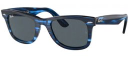 Lunettes de soleil - Ray-Ban® - Ray-Ban® RB2140 ORIGINAL WAYFARER - 1361R5 STRIPED BLUE // BLUE