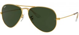 Lunettes de soleil - Ray-Ban® - Ray-Ban® RB3025 AVIATOR LARGE METAL - 001 GOLD // CRYSTAL GREEN