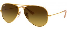 Lunettes de soleil - Ray-Ban® - Ray-Ban® RB3025 AVIATOR LARGE METAL - 112/85 MATTE GOLD // BROWN GRADIENT
