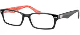 Monturas - Ray-Ban® - RX5206 - 2479 TOP BLACK ON WHITE RED