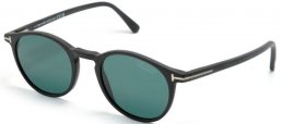 Gafas de Sol - Tom Ford - ANDREA-02 FT0539 - 02V  MATTE BLACK // BLUE POLARIZED