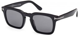 Gafas de Sol - Tom Ford - DAX FT0751 - 01D  SHINY BLACK // DARK GREY POLARIZED