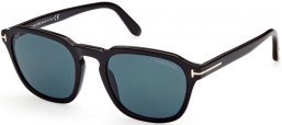 Gafas de Sol - Tom Ford - AVERY FT0931 - 01V  SHINY BLACK // BLUE