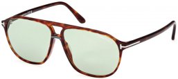 Gafas de Sol - Tom Ford - BRUCE FT1026 - 54N  HAVANA RED // LIGHT GREEN