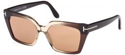 Lunettes de soleil - Tom Ford - WINONA FT1030 - 47J  BROWN // ROVIEX