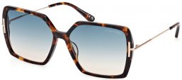 Sunglasses - Tom Ford - JOANNA FT1039 - 52P  DARK HAVANA // GREEN GRADIENT