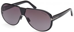 Gafas de Sol - Tom Ford - VINCENZO FT1072 - 01B  SHINY BLACK // GREY GRADIENT