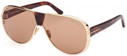 Gafas de Sol - Tom Ford - VINCENZO FT1072 - 30E  SHINY GOLD // LIGHT BROWN