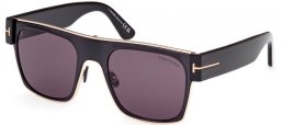 Gafas de Sol - Tom Ford - EDWIN FT1073 - 01A  SHINY BLACK // GREY