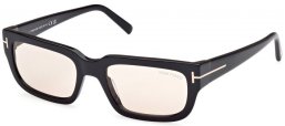 Gafas de Sol - Tom Ford - EZRA FT1075 - 01E  SHINY BLACK // BROWN PHOTOCHROMIC