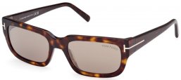 Gafas de Sol - Tom Ford - EZRA FT1075 - 52L  DARK HAVANA // ROVIEX MIRROR