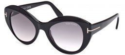 Gafas de Sol - Tom Ford - GUINEVERE FT1084 - 01B  SHINY BLACK // GREY GRADIENT