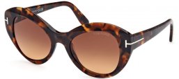 Gafas de Sol - Tom Ford - GUINEVERE FT1084 - 52F  DARK HAVANA // BROWN GRADIENT