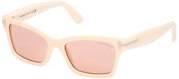 Gafas de Sol - Tom Ford - MIKEL FT1085 - 25Z  IVORY // VIOLET MIRROR