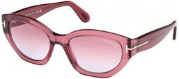 Gafas de Sol - Tom Ford - PENNY FT1086 - 66Y  SHINY TRANSPARENT RED // VIOLET GRADIENT