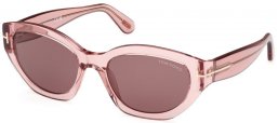 Gafas de Sol - Tom Ford - PENNY FT1086 - 72E  SHINY TRANSPARENT PINK // BROWN