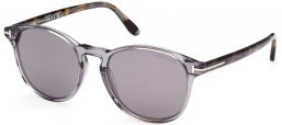 Gafas de Sol - Tom Ford - LEWIS FT1097 - 20C  SHINY TRANSPARENT GREY // GREY MIRROR